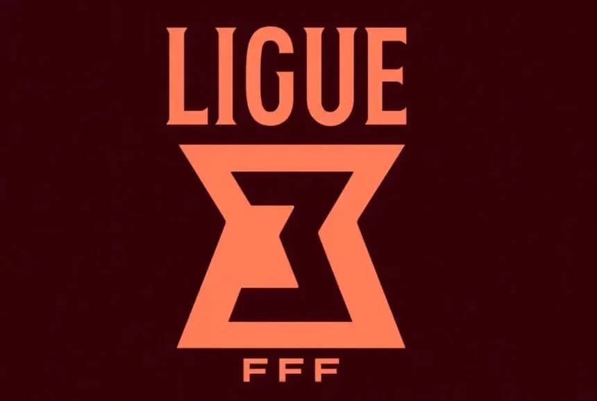 Ligue 3 logo with FFF initials Ligue 3 logo with FFF initials