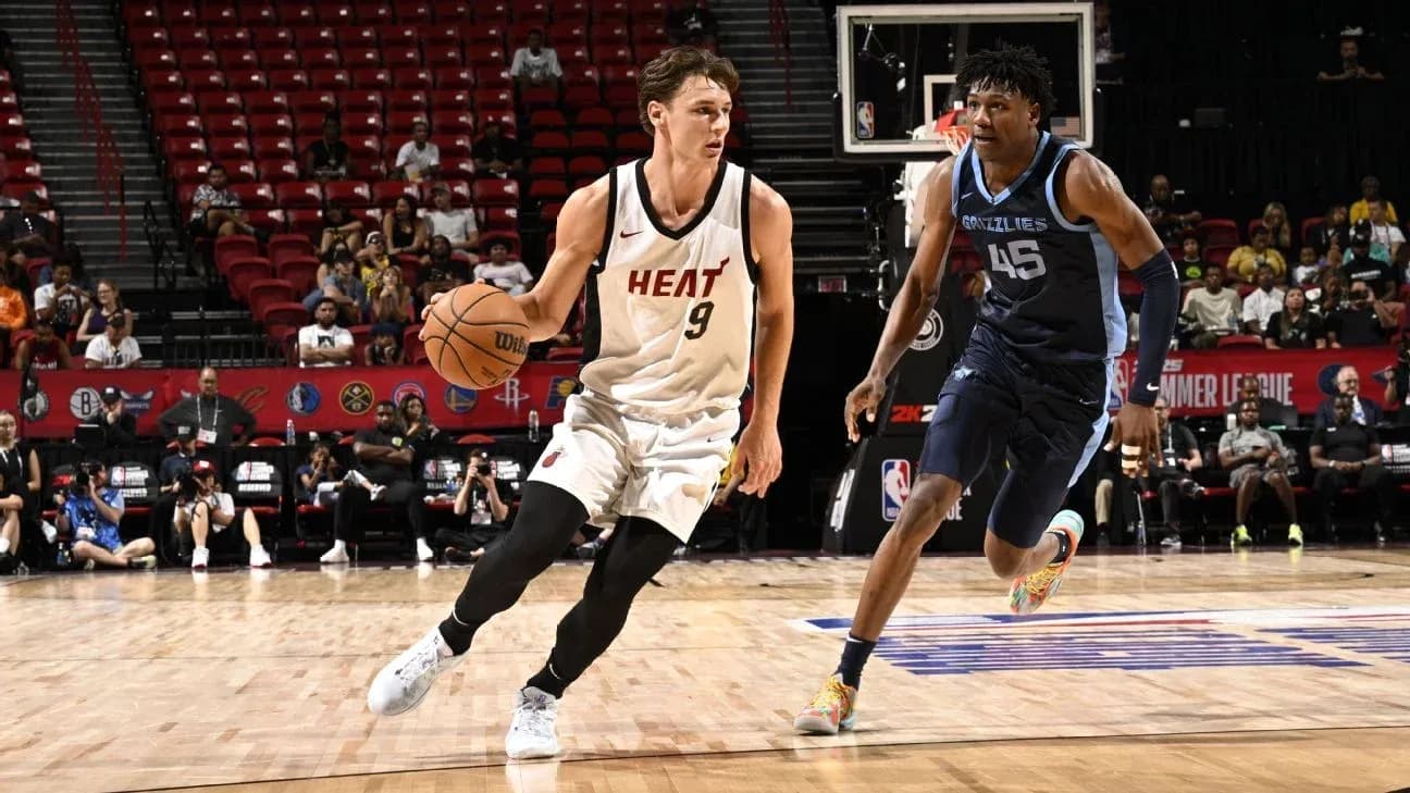 Player dribbling ball during Summer League game Player dribbling ball during Summer League game