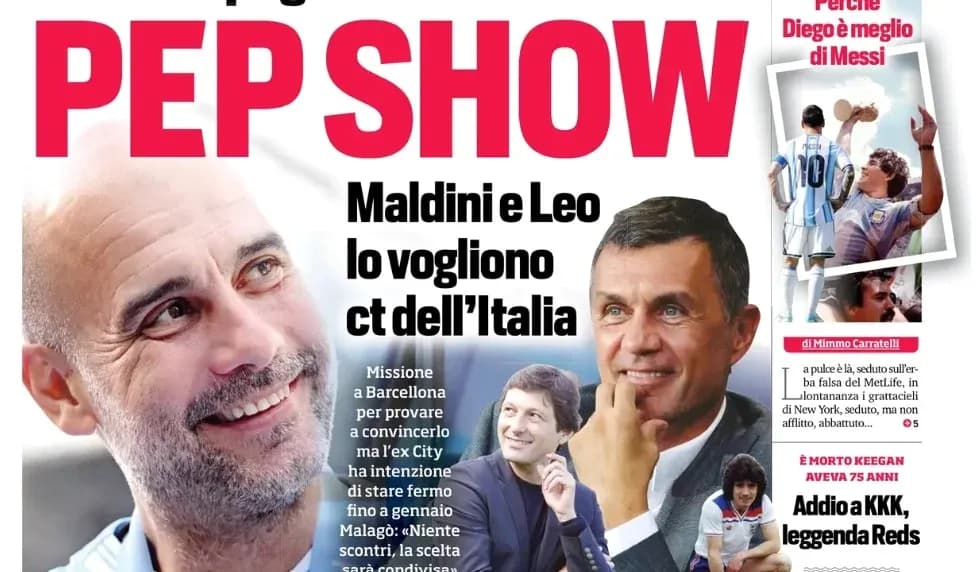 Pep Guardiola smiling on magazine cover Pep Guardiola smiling on magazine cover