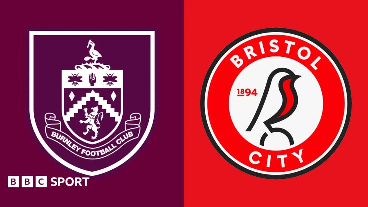 Logos of Burnley and Bristol City football clubs Logos of Burnley and Bristol City football clubs