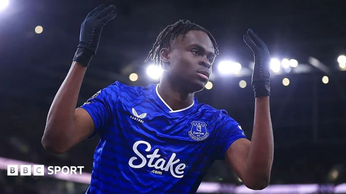 Everton player celebrating after scoring a goal Everton player celebrating after scoring a goal