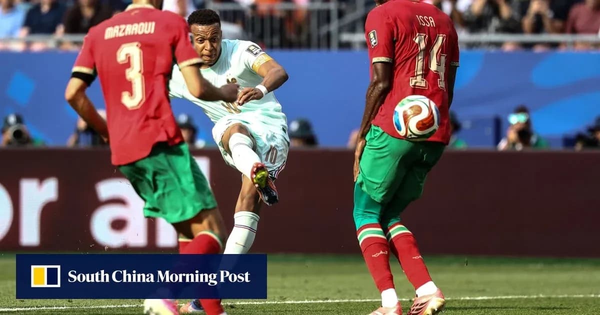 Player striking the ball during match action Player striking the ball during match action