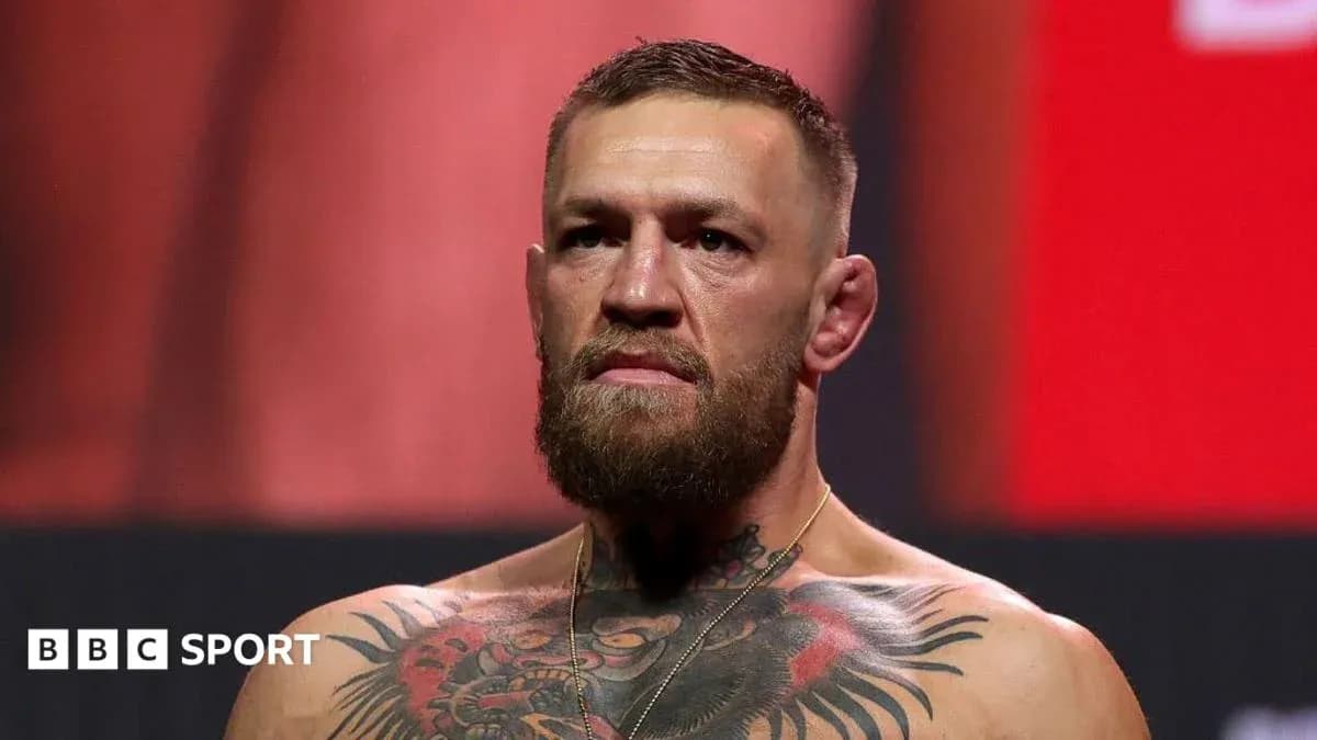 Conor McGregor during weigh-in event Conor McGregor during weigh-in event