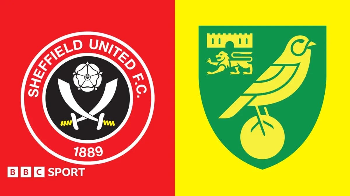 Sheffield United and Norwich City club logos Sheffield United and Norwich City club logos