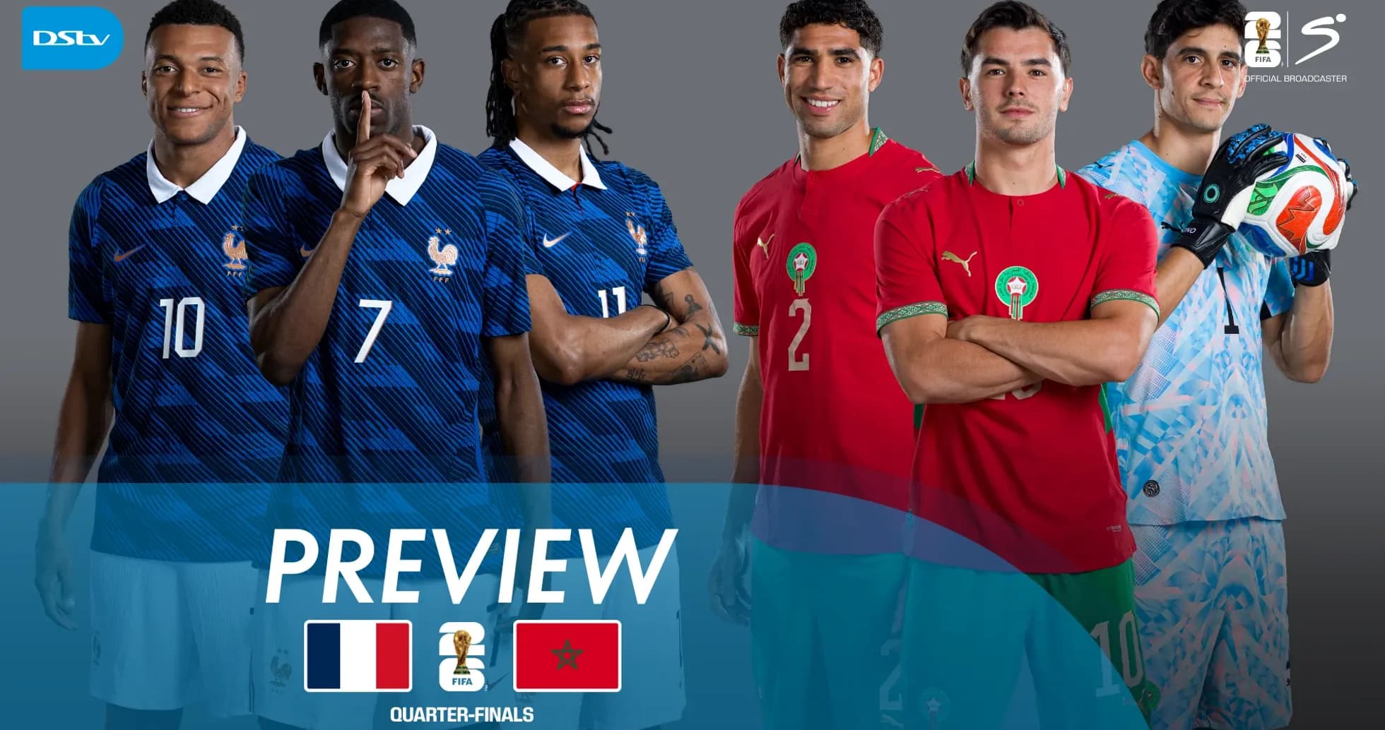 France and Morocco players posing before quarter-finals France and Morocco players posing before quarter-finals