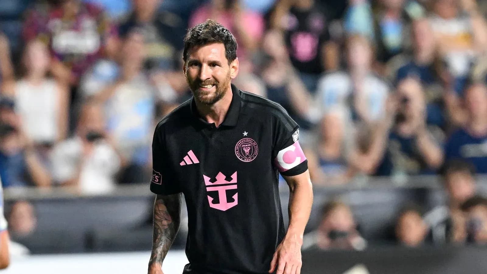 Lionel Messi playing for Inter Miami during match Lionel Messi playing for Inter Miami during match