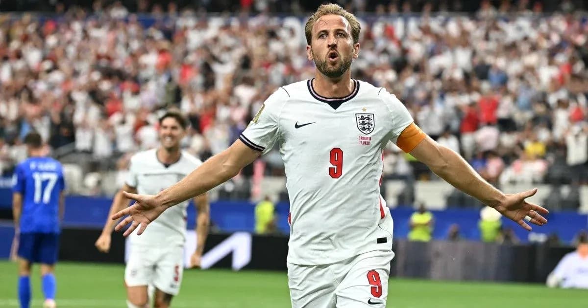 Harry Kane celebrating a goal during match Harry Kane celebrating a goal during match