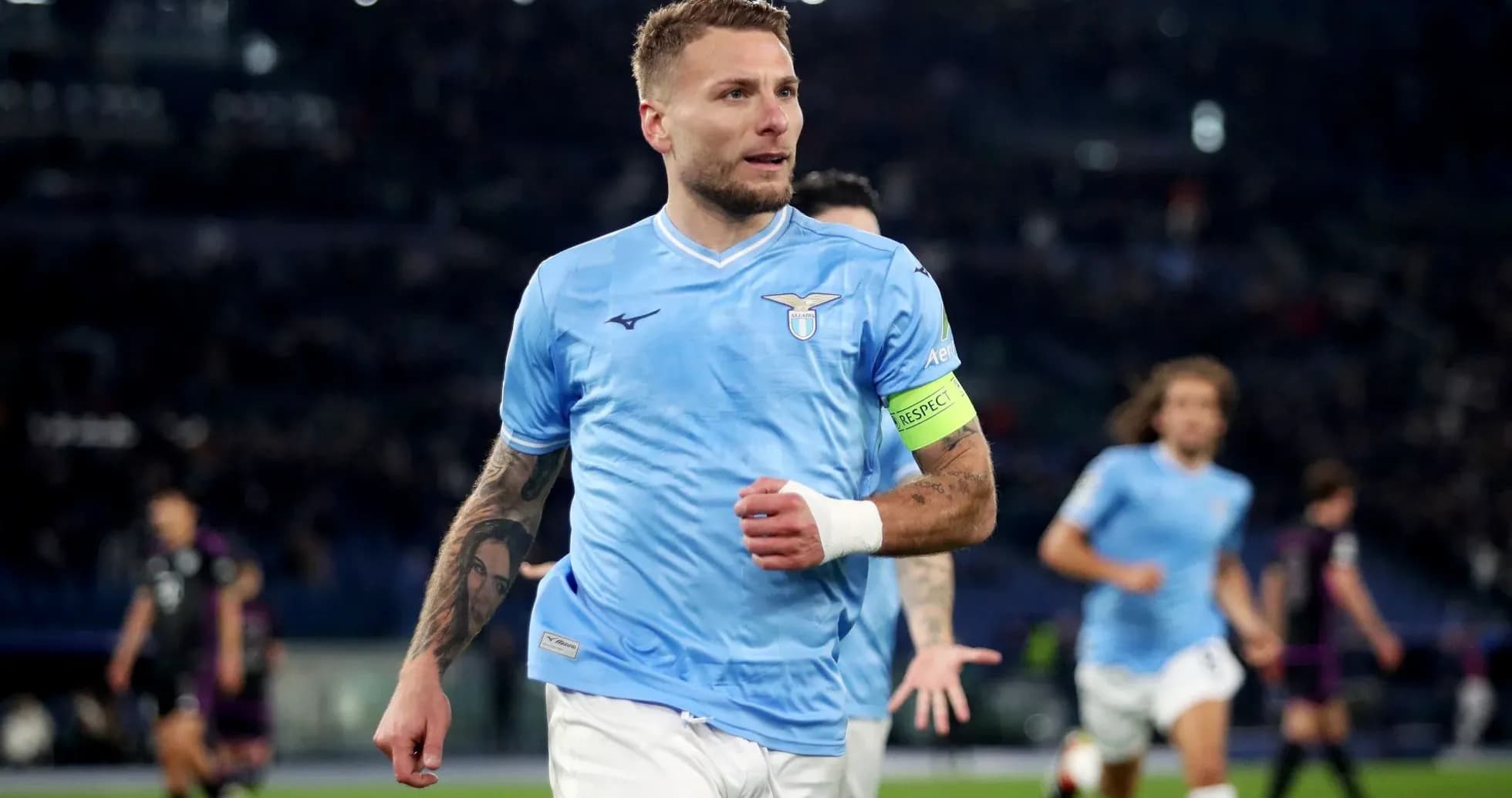 Lazio captain celebrating during a match Lazio captain celebrating during a match