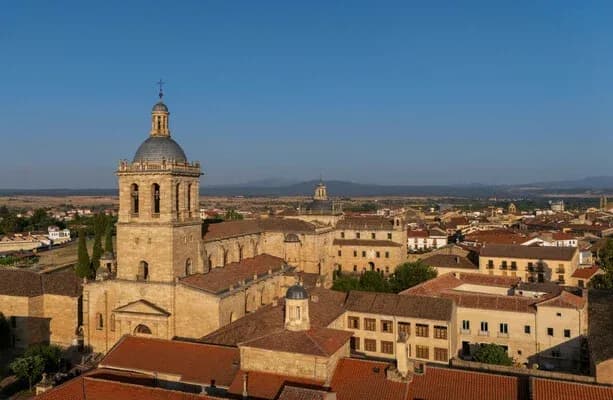 Historical buildings and towers in a town landscape Historical buildings and towers in a town landscape