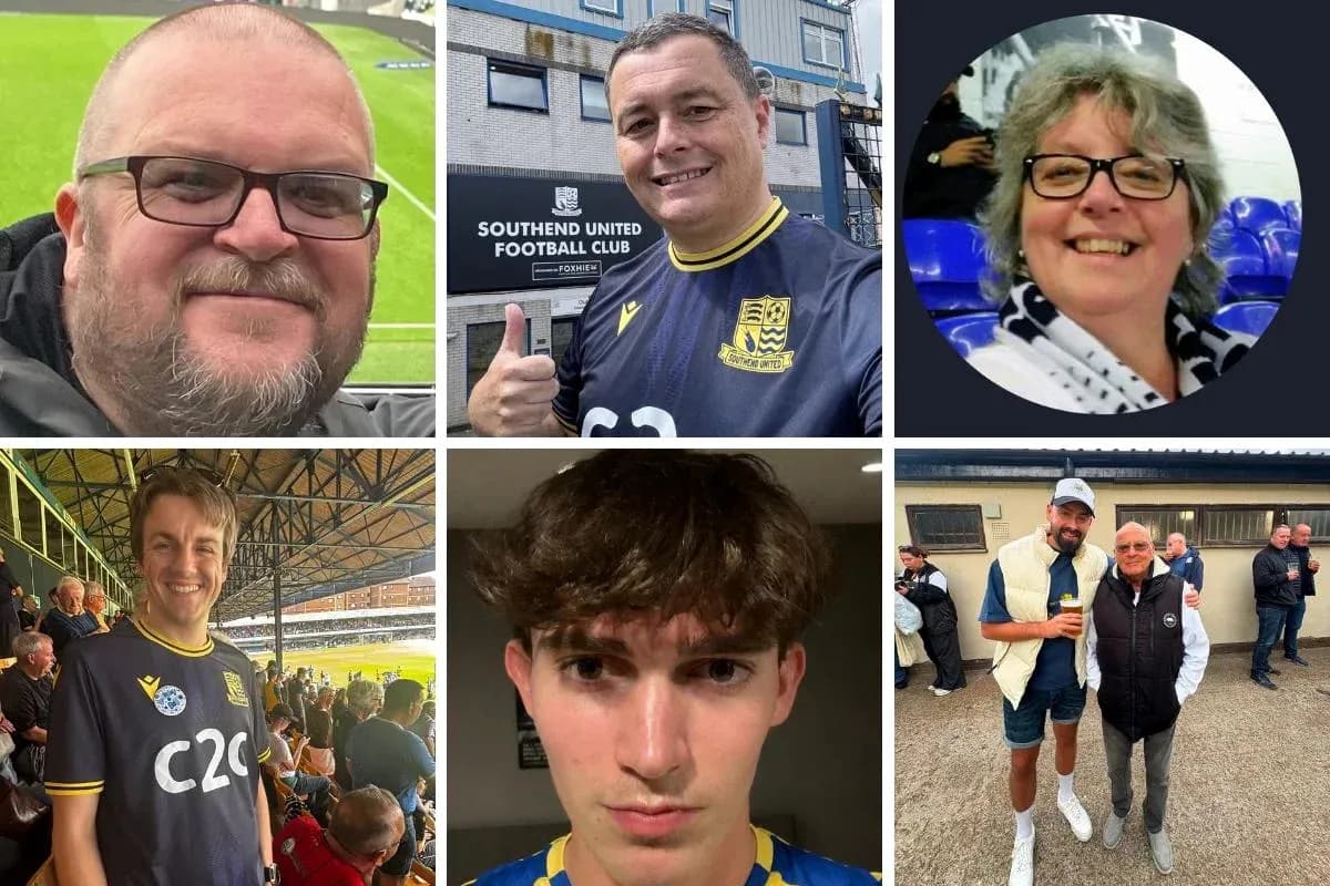 Fans enjoying football at Southend United matches Fans enjoying football at Southend United matches