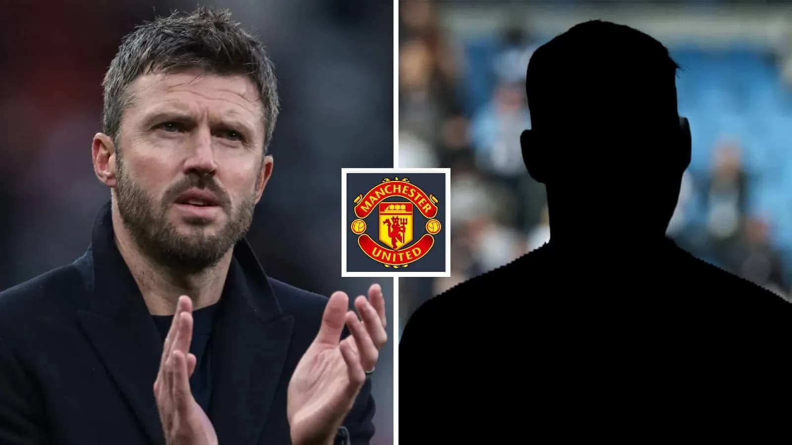 Michael Carrick applauding with Manchester United logo Michael Carrick applauding with Manchester United logo