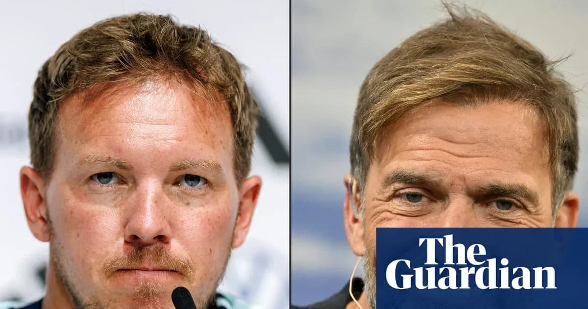 Two football managers at press conference Two football managers at press conference