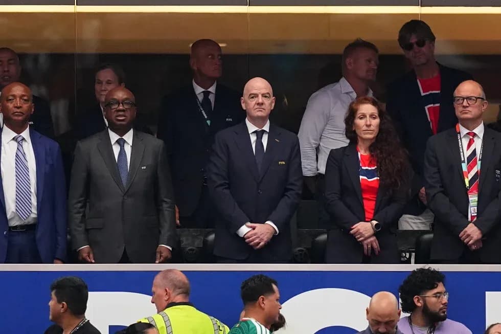 Officials observing the match from VIP box Officials observing the match from VIP box