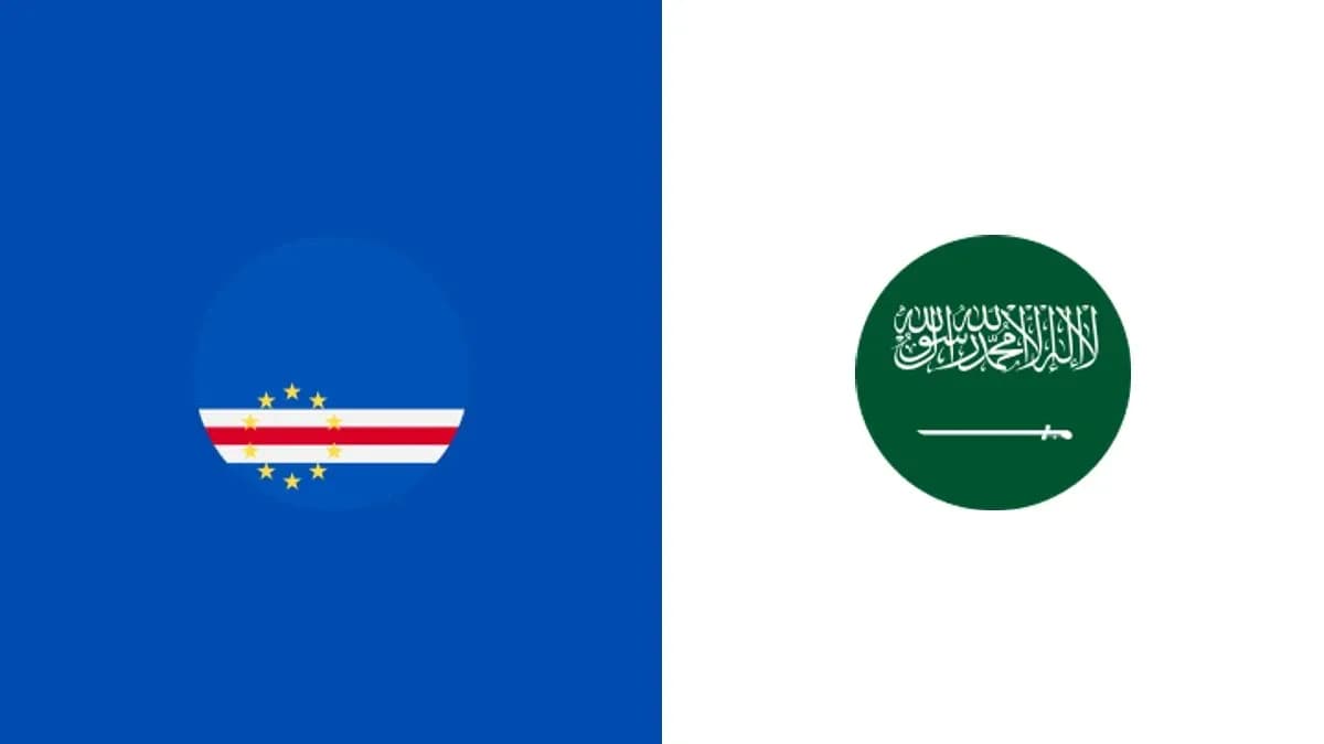 Flags of Cape Verde and Saudi Arabia side by side Flags of Cape Verde and Saudi Arabia side by side