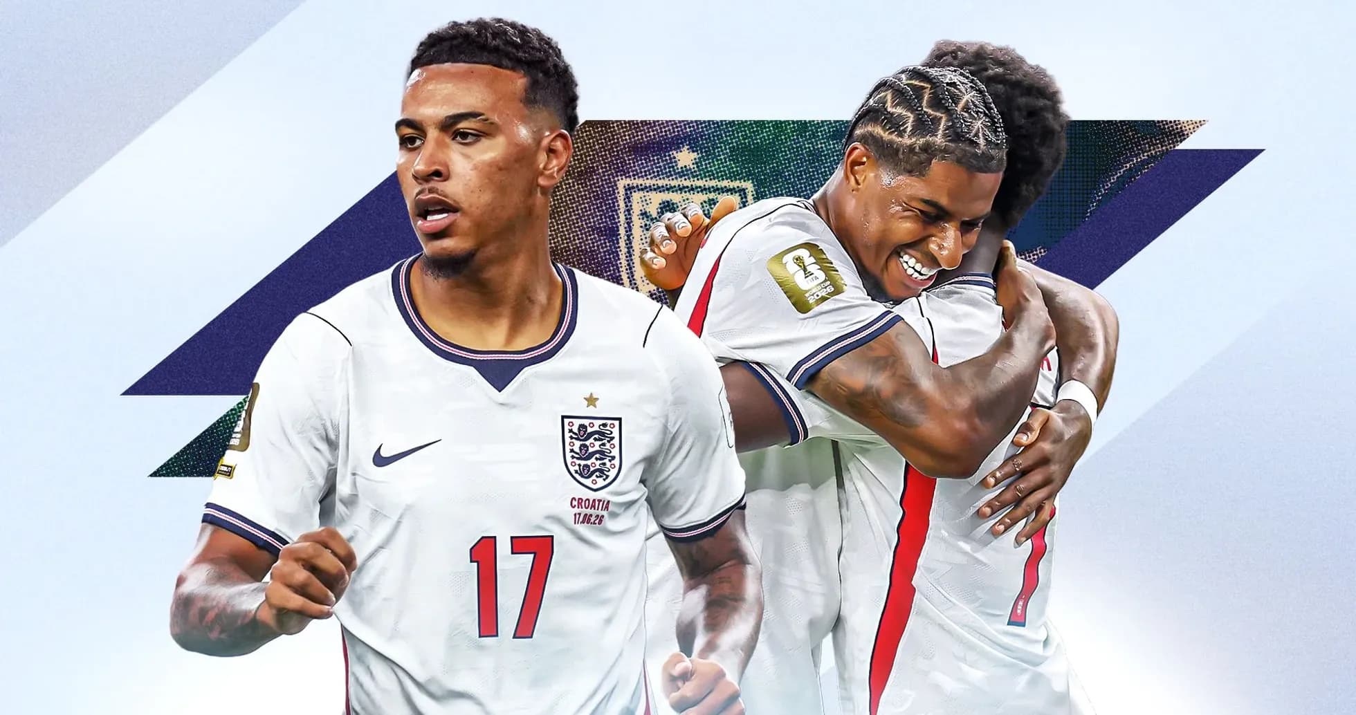 England players celebrating a goal during a match England players celebrating a goal during a match