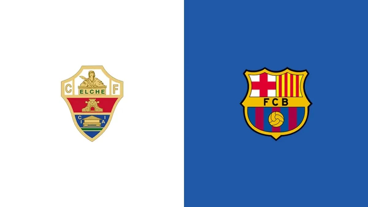 Logotiplar: Elche va Barcelona futbol klublari Logotiplar: Elche va Barcelona futbol klublari