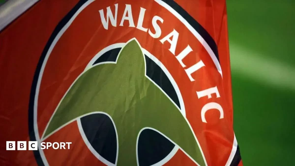 Walsall FC club logo on flag Walsall FC club logo on flag