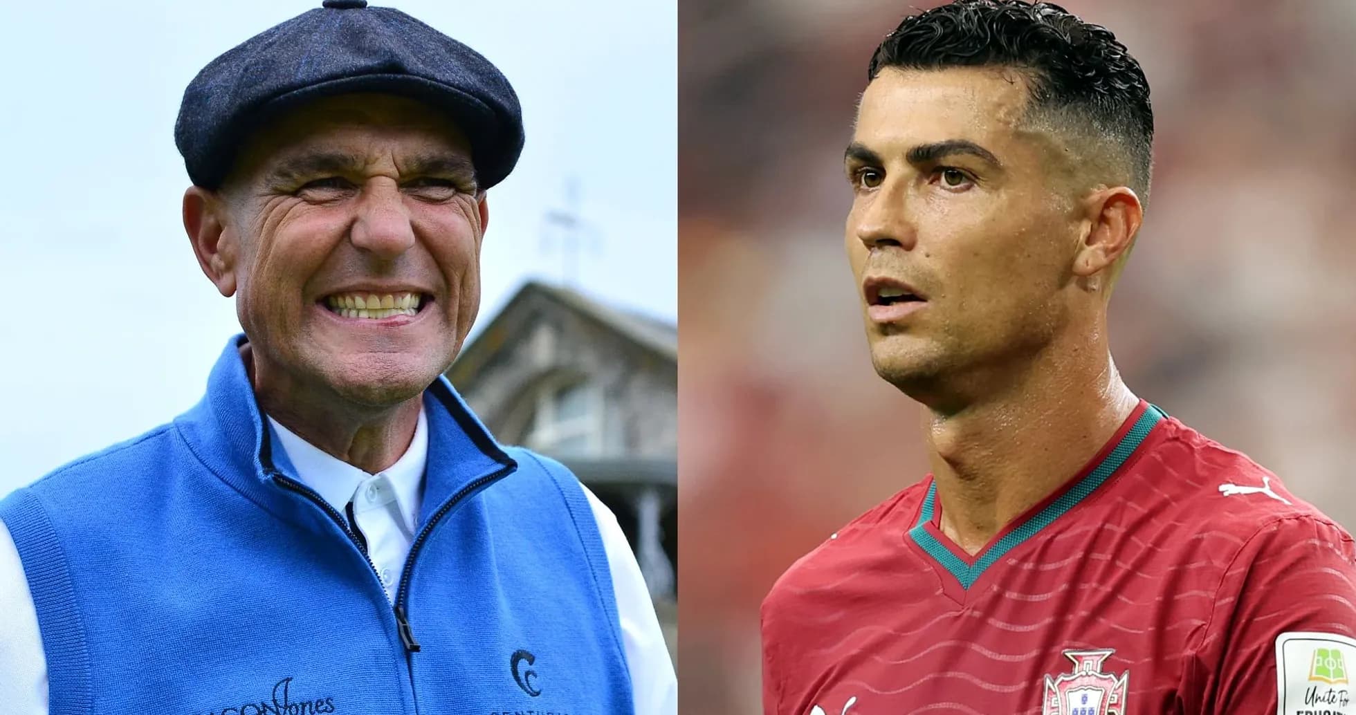Golf and football personalities side by side Golf and football personalities side by side