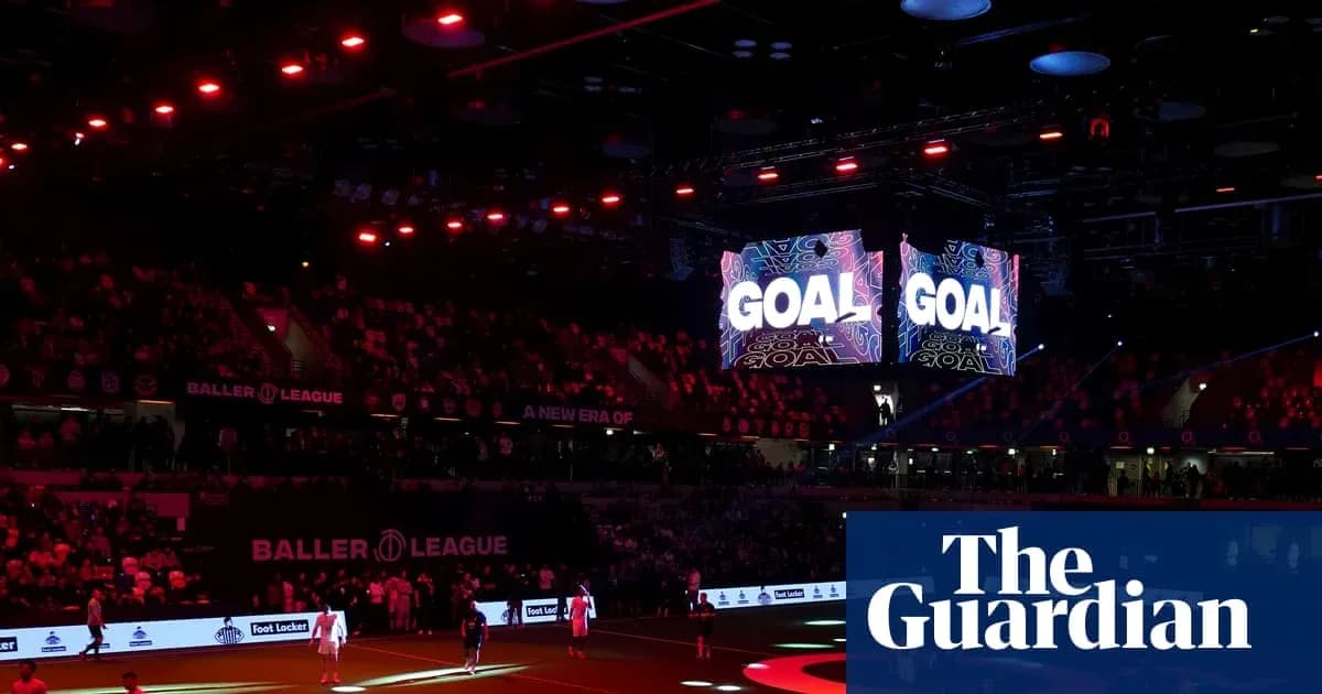 Arena with crowd celebrating a goal announcement Arena with crowd celebrating a goal announcement