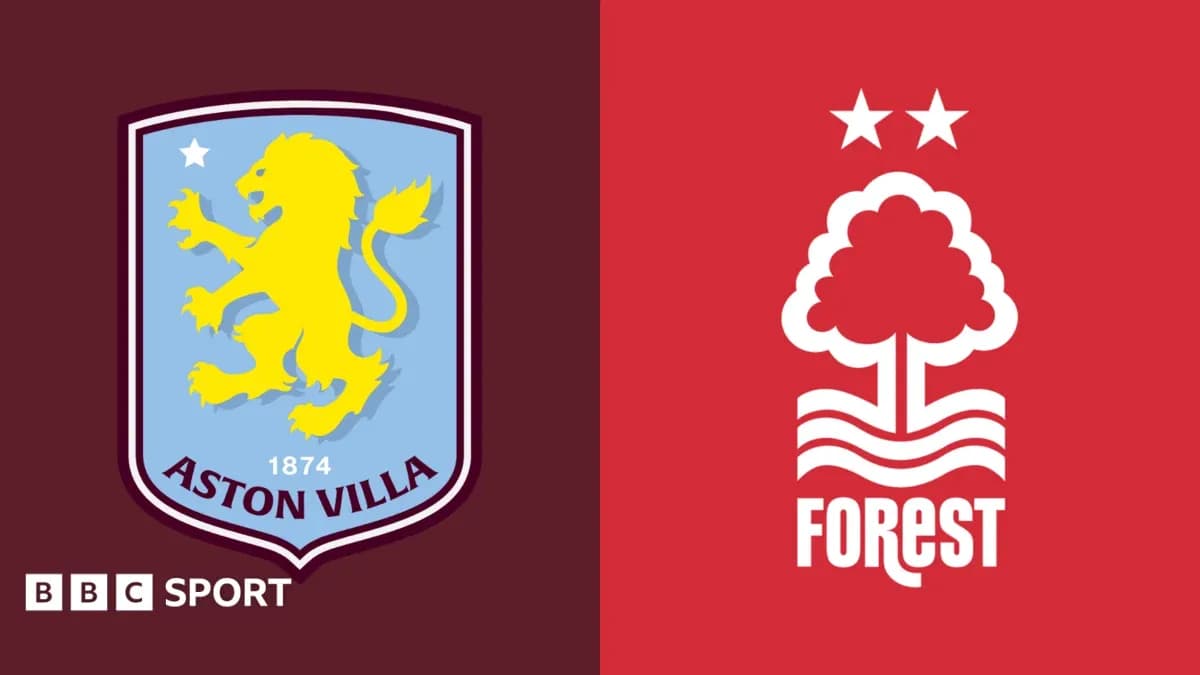 Aston Villa and Nottingham Forest club logos Aston Villa and Nottingham Forest club logos