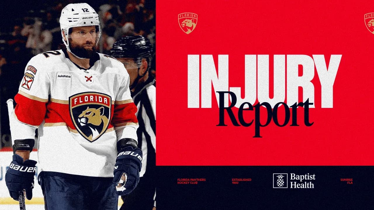 Florida Panthers player on ice during injury report Florida Panthers player on ice during injury report