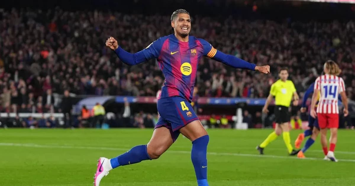 Barcelona player celebrating during match at Camp Nou Barcelona player celebrating during match at Camp Nou