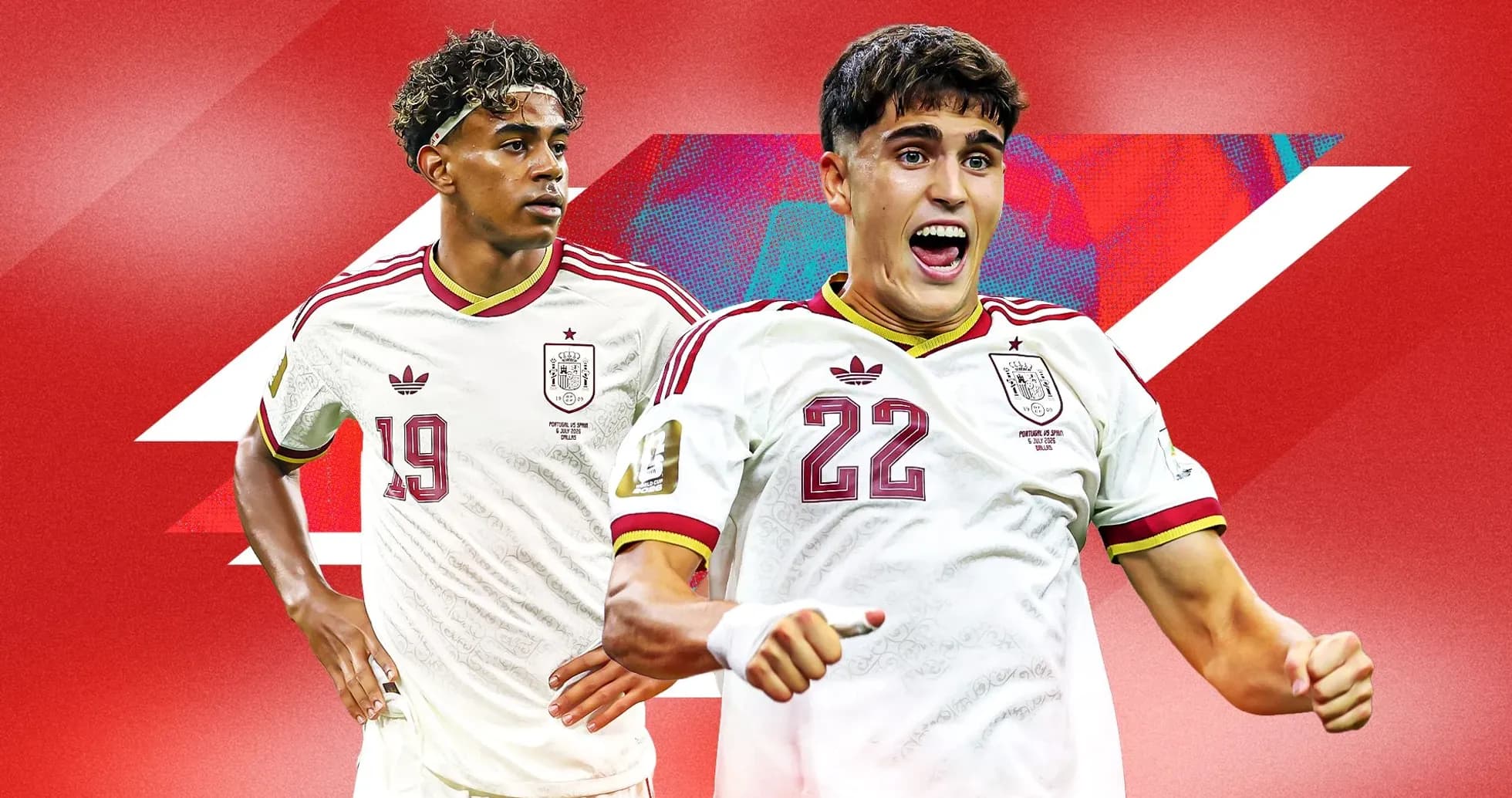Ikkita futbolchi Ispaniya terma jamoasi formasida Ikkita futbolchi Ispaniya terma jamoasi formasida