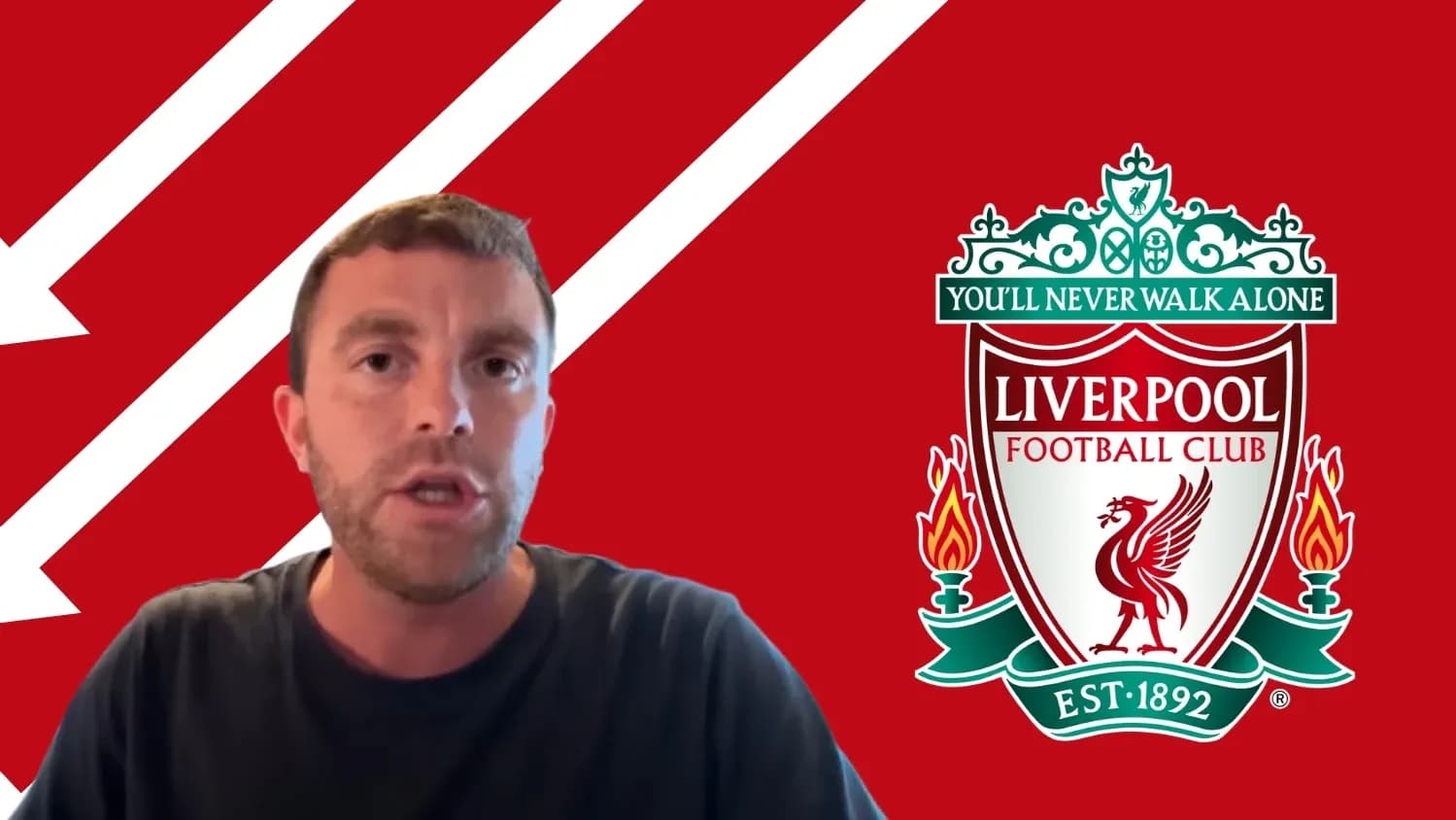 Yuzida Liverpool futbol klubi logosi bilan odam Yuzida Liverpool futbol klubi logosi bilan odam