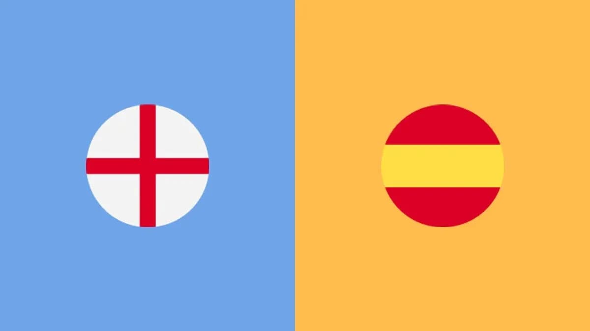 England and Spain flags on colored backgrounds England and Spain flags on colored backgrounds
