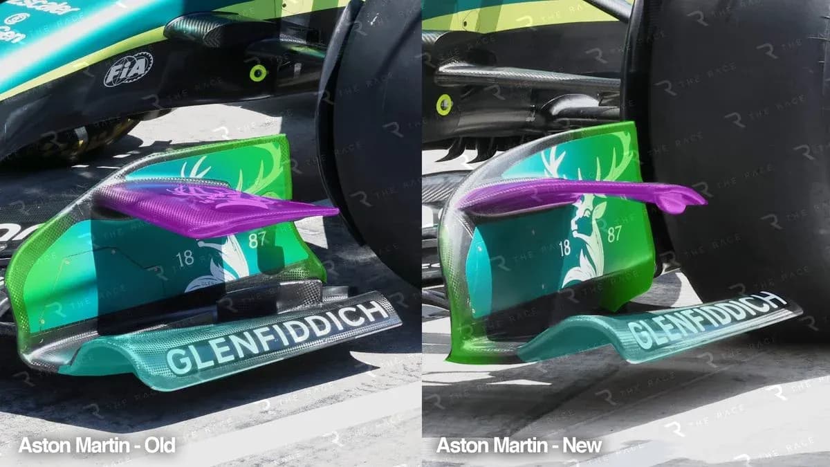 Aston Martin car wing comparison: old vs new Aston Martin car wing comparison: old vs new