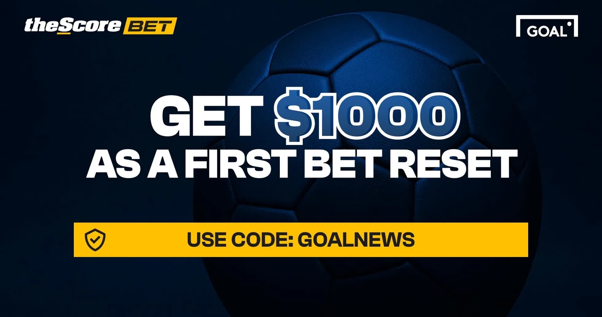 Soccer ball with betting promotion text overlay Soccer ball with betting promotion text overlay