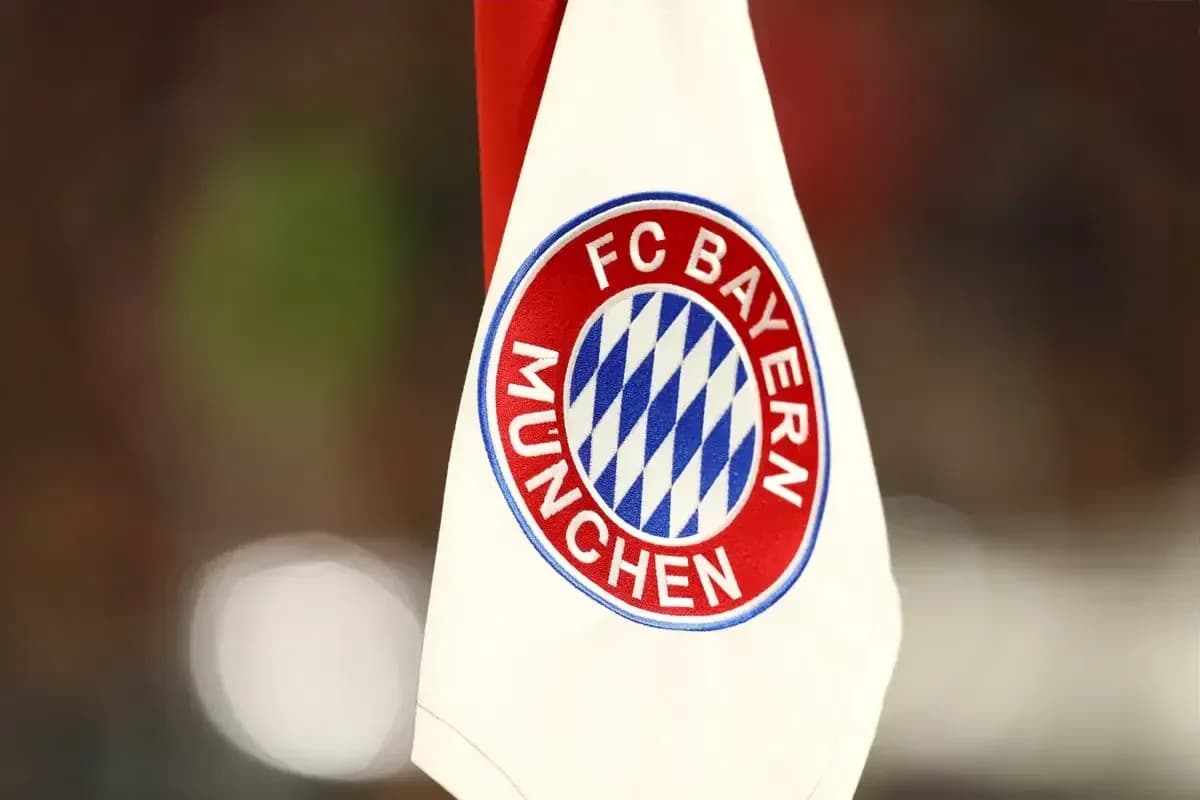 FC Bayern München club logo on flag FC Bayern München club logo on flag
