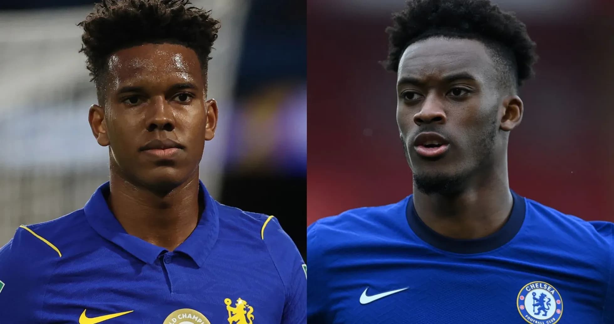 Ikkita futbolchining Chelsea formasida portretlari Ikkita futbolchining Chelsea formasida portretlari