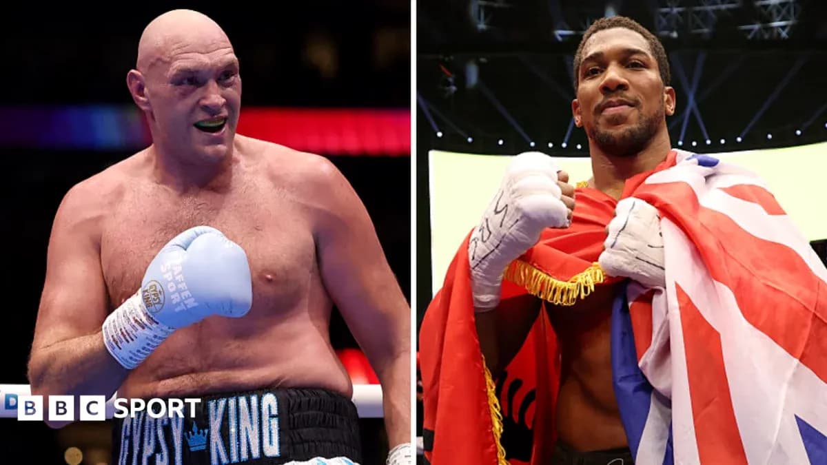 Tyson Fury and Anthony Joshua before boxing match Tyson Fury and Anthony Joshua before boxing match