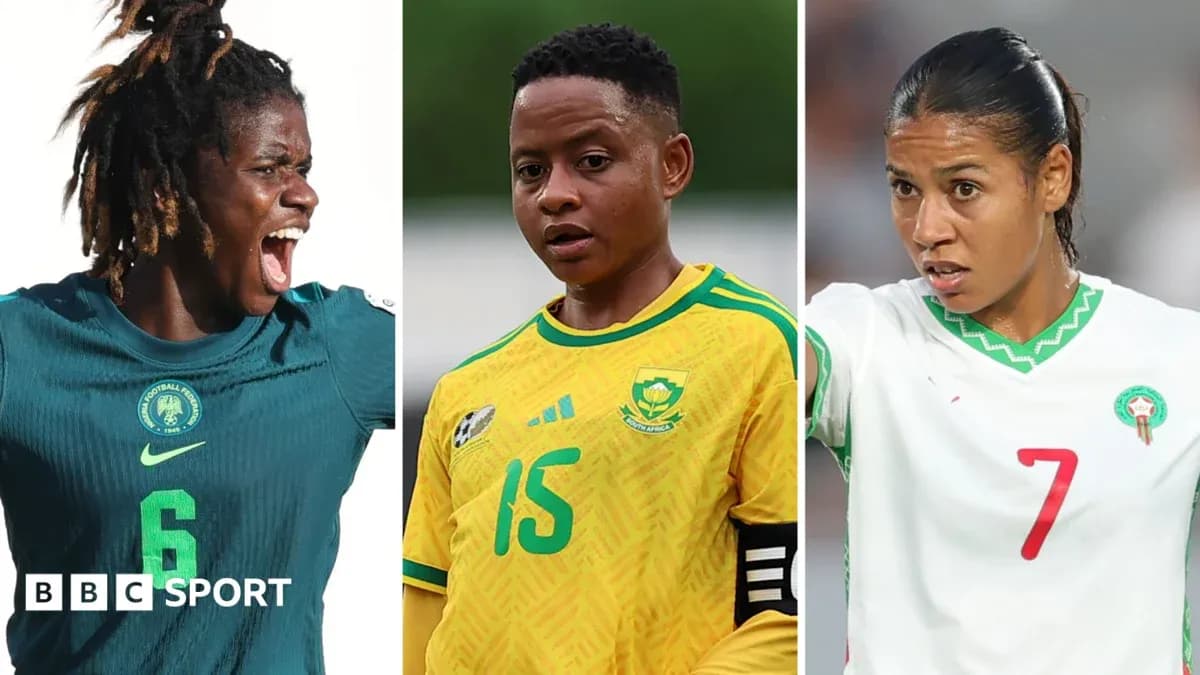 Three female football players in national team kits Three female football players in national team kits