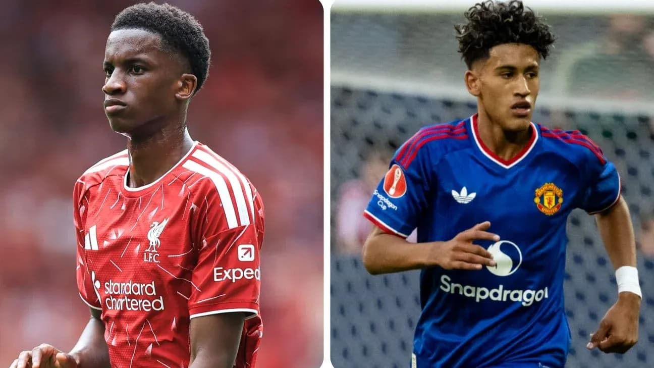 Liverpool and Manchester United players during match Liverpool and Manchester United players during match