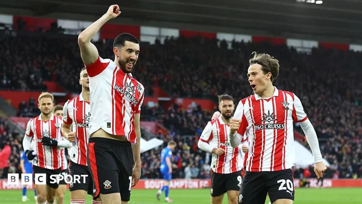 Southampton players celebrating a goal at stadium Southampton players celebrating a goal at stadium