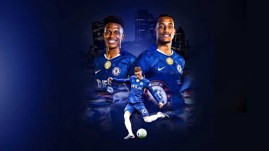 Chelsea players posing in team jerseys Chelsea players posing in team jerseys