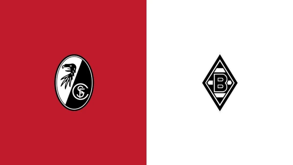 SC Freiburg and Borussia Mönchengladbach club logos SC Freiburg and Borussia Mönchengladbach club logos